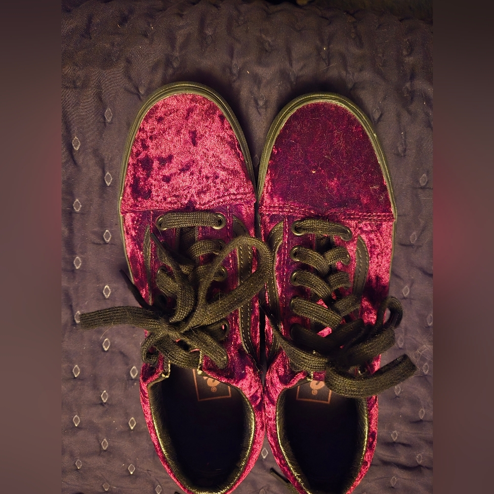 Velvet off the wall Vans